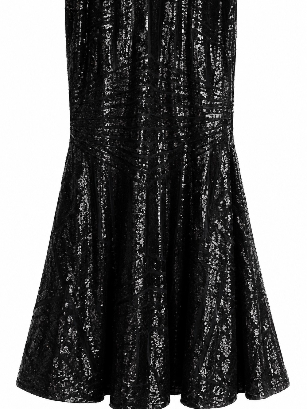 Good Time USA Black Sequin Evening Gown Prom Dress Mermaid Formal Maxi Size S - Picture 4 of 13